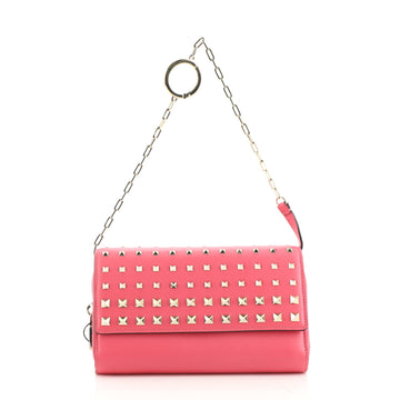 Valentino Degrade Rockstud Wallet on Chain Leather Small