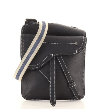 Christian Dior Saddle Flat Messenger Bag Leather
