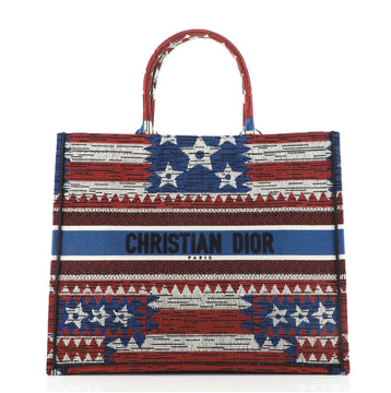 Christian Dior Book Tote Embroidered Canvas