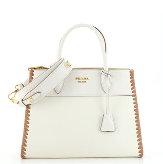 Prada Paradigme Tote Whipstitch Saffiano with City Calf Medium