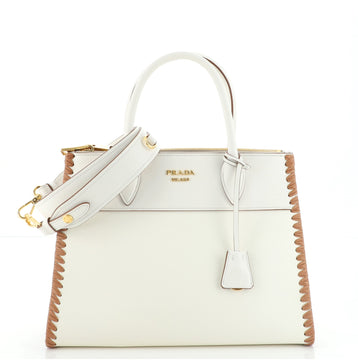 Prada Paradigme Tote Whipstitch Saffiano with City Calf Medium