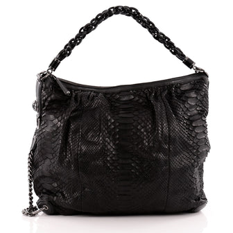Gucci Galaxy Convertible Hobo Python Large