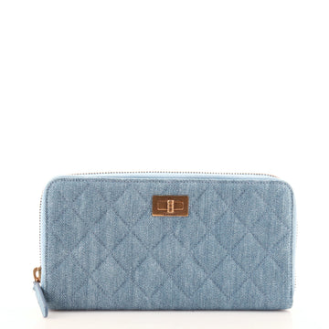 Chanel Reissue Zippy Wallet Quilted Denim
