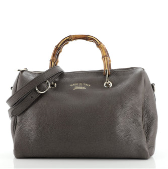Gucci Bamboo Shopper Boston Bag Leather Medium