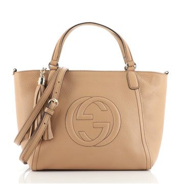 Gucci Soho Convertible Top Handle Bag Leather Small