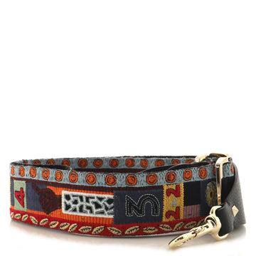 Valentino Rockstud Guitar Shoulder Strap Embroidered Canvas