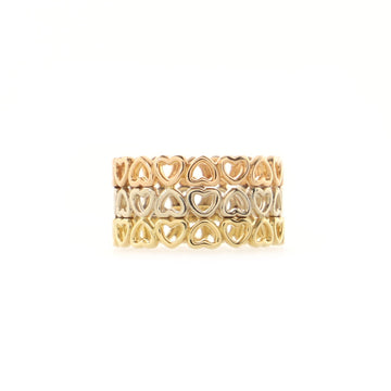 Tiffany & Co. Crown of Hearts Ring 18K Tricolor Gold