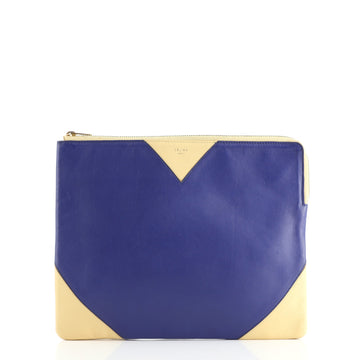 Celine Bicolor Coeur Clutch Leather