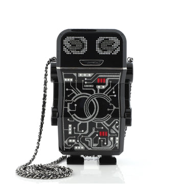Chanel Robot Minaudiere Crystal Embellished Plexiglass