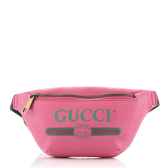 Gucci Logo Belt Bag Printed Leather Small