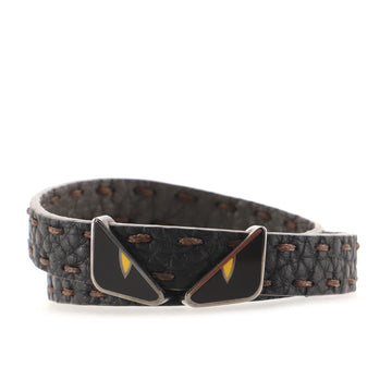 Fendi Selleria Monster Bracelet Leather with Metal Detail