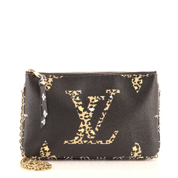 Louis Vuitton Double Zip Pochette Limited Edition Jungle Monogram Giant