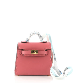 Hermes Kelly Twilly Bag Charm Tadelakt