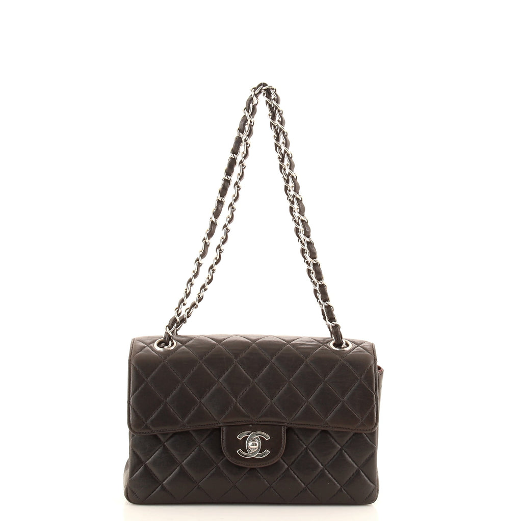 Chanel Beige Quilted Lambskin Double Sided Classic Flap Small