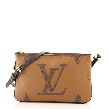 Louis Vuitton Double Zip Pochette Reverse Monogram Giant
