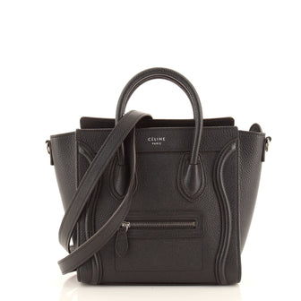 Celine Luggage Bag Grainy Leather Nano