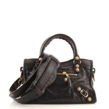 Balenciaga City Giant Studs Bag Leather Mini