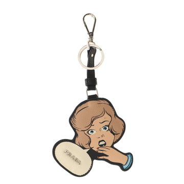 Prada Comic Keychain Printed Leather