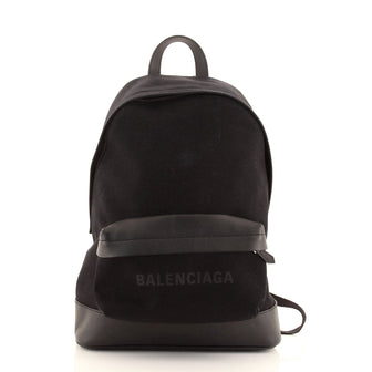 balenciaga navy leather backpack Balenciaga Navy Backpack Canvas Medium 86882