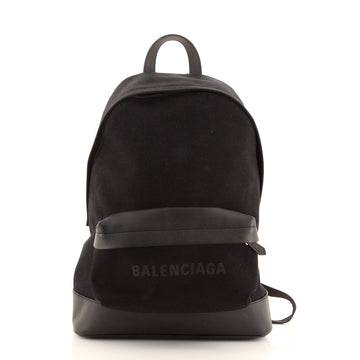 Balenciaga Navy Backpack Canvas Medium