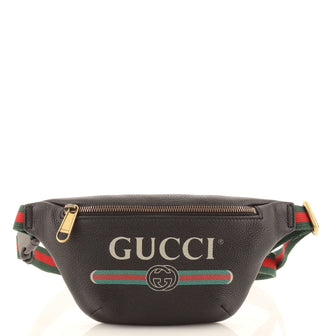 Gucci Logo Belt Bag Printed Leather Small