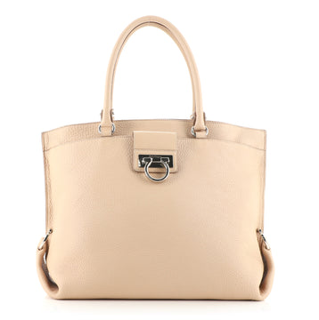 Salvatore Ferragamo Gancini Pocket Tote Leather Medium