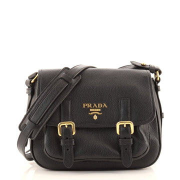 Prada Buckle Messenger Bag Vitello Daino Mini