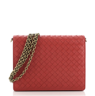 Bottega Veneta Flap Wallet on Chain Intrecciato Nappa Small