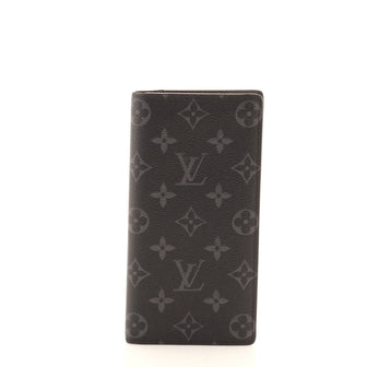 Louis Vuitton Brazza Wallet Monogram Eclipse Canvas