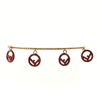 Fendi F is For Fendi Charm Bracelet Metal and Enamel