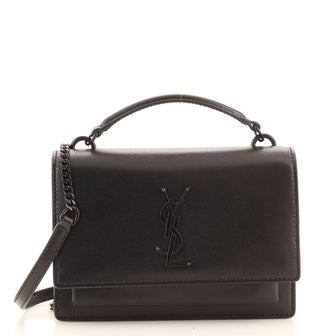 Saint Laurent Sunset Top Handle Chain Wallet Leather