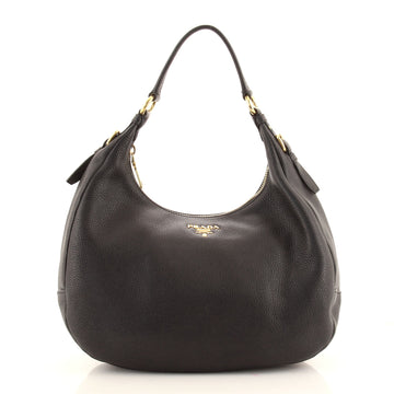 Prada Zip Top Hobo Vitello Daino Medium