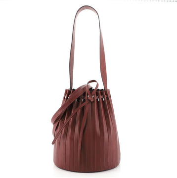 Mansur Gavriel Pleated Bucket Bag Leather Medium