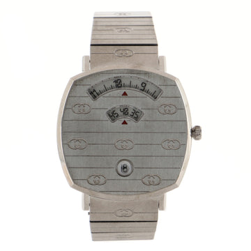 Gucci Grip Date Quartz Watch Stainless Steel 35