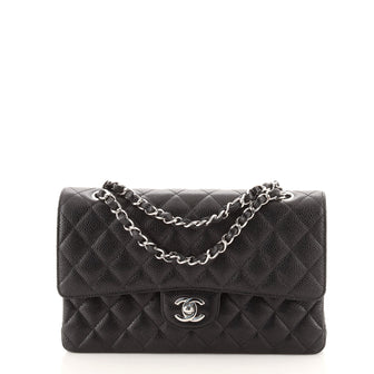 Chanel Classic Double Flap Bag Quilted Caviar Medium