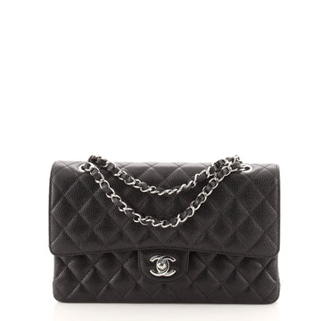 Chanel Classic Double Flap Bag Quilted Caviar Medium
