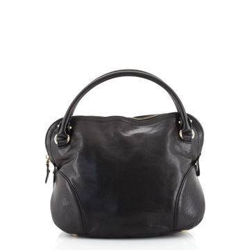 Salvatore Ferragamo Zip Around Dome Bowling Bag Leather Medium