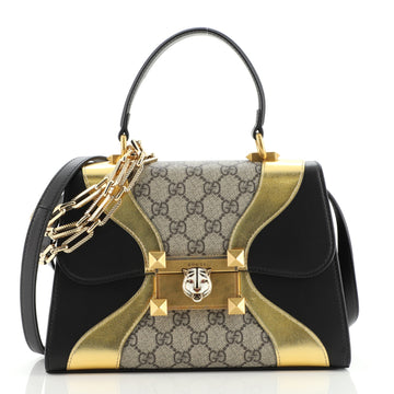 Gucci Osiride Top Handle Bag GG Coated Canvas and Leather Small