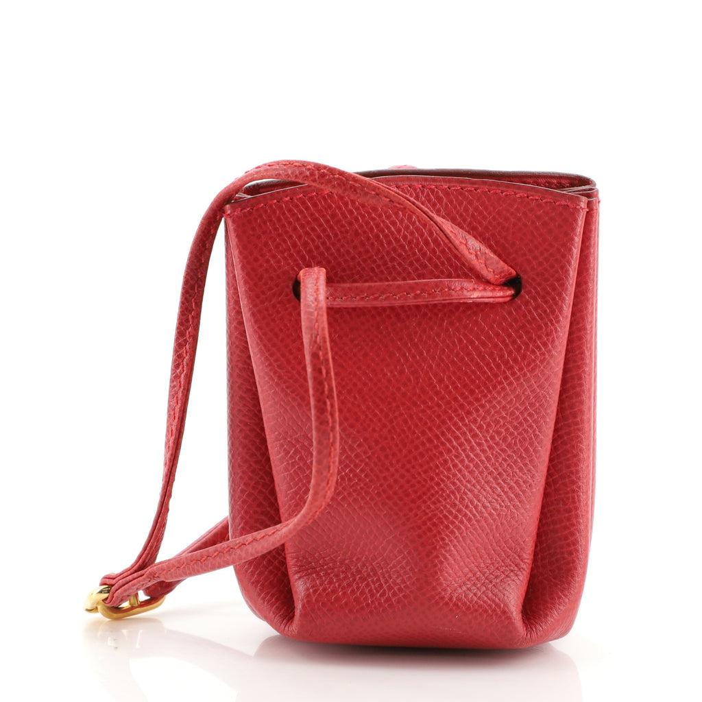 Hermes Vespa Pouch Leather Red 87009132