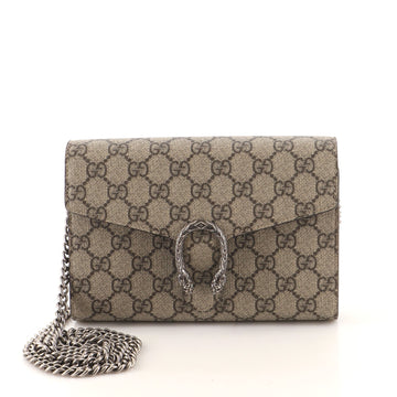 Gucci Dionysus Chain Wallet GG Coated Canvas Small