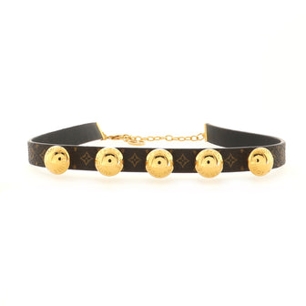 Louis Vuitton Studdy Choker Necklace Monogram Canvas
