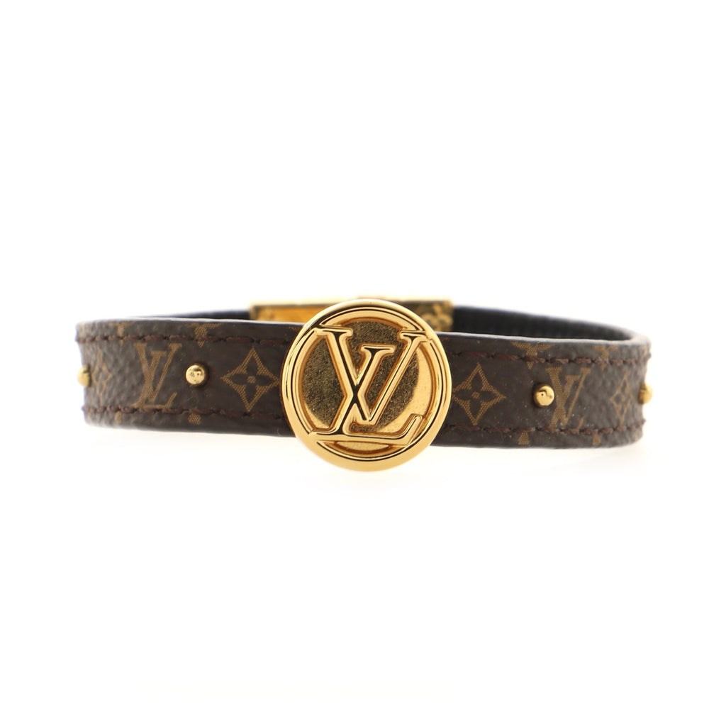 Louis Vuitton, Jewelry, Louis Vuitton Lv Circle Reversible Bracelet  Monogram Canvas And Leather Brown