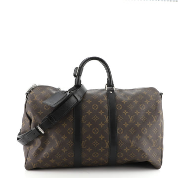 Louis Vuitton Keepall Bandouliere Bag Macassar Monogram Canvas 45