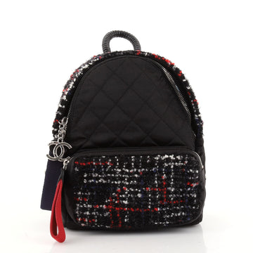 Chanel Astronaut Essentials Backpack Quilted Nylon with Tweed Small