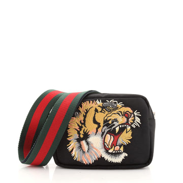 Gucci Tiger Messenger Bag Embroidered Techno Canvas Small