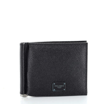 Dolce & Gabbana Money Clip Bifold Wallet Leather