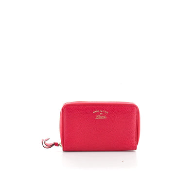Gucci Swing Zip Around Wallet Leather Compact