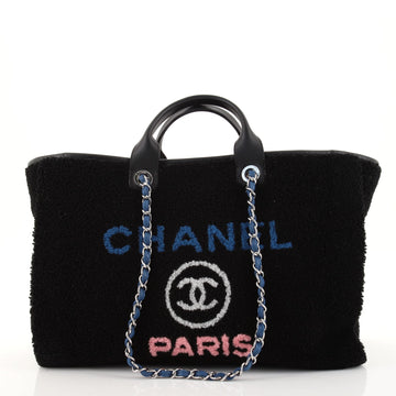 Chanel Deauville Tote Shearling Large
