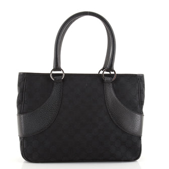 Gucci Vintage Zip Tote GG Canvas with Leather Medium