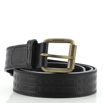 Burberry Buckle Belt Embossed Leather Medium